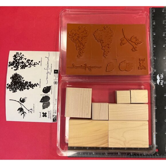 NEW Stampin Up! Blossoms Abound Wood Mounted Rubber Stamp Set 2Step Stampin - Picture 2 of 2
